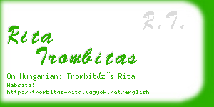 rita trombitas business card